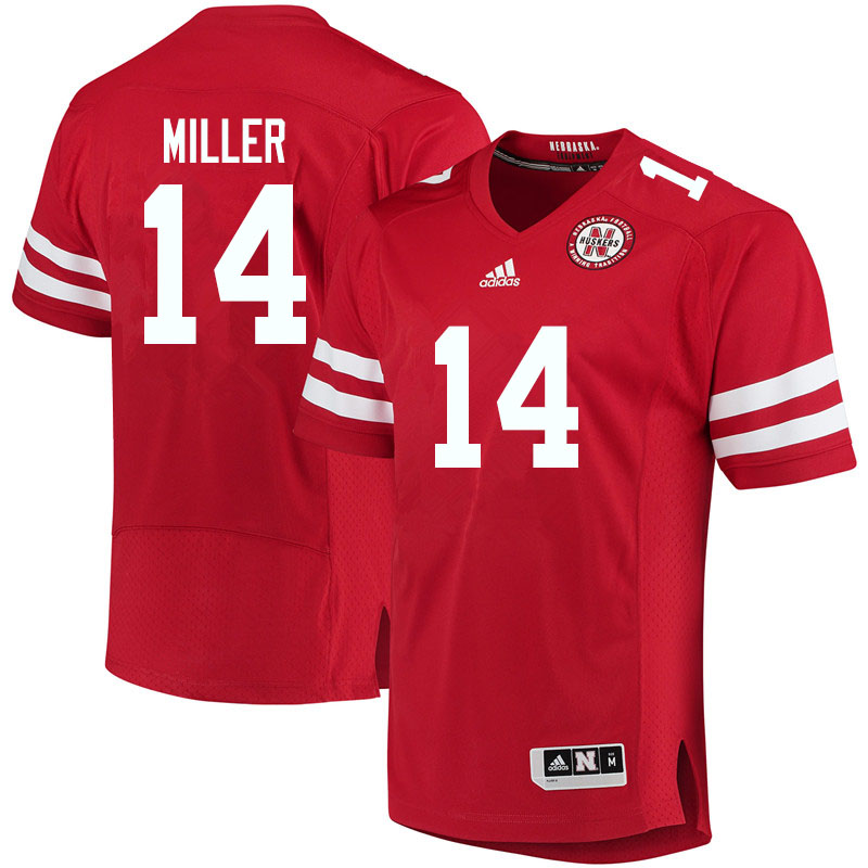 Men #14 Brayden Miller Nebraska Cornhuskers College Football Jerseys Sale-Red - Click Image to Close